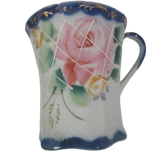 Nippon Hand Painted CHOCOLATE POT Cobalt Blue Gold Florial 12pc Set Antique - Picture 6 of 16